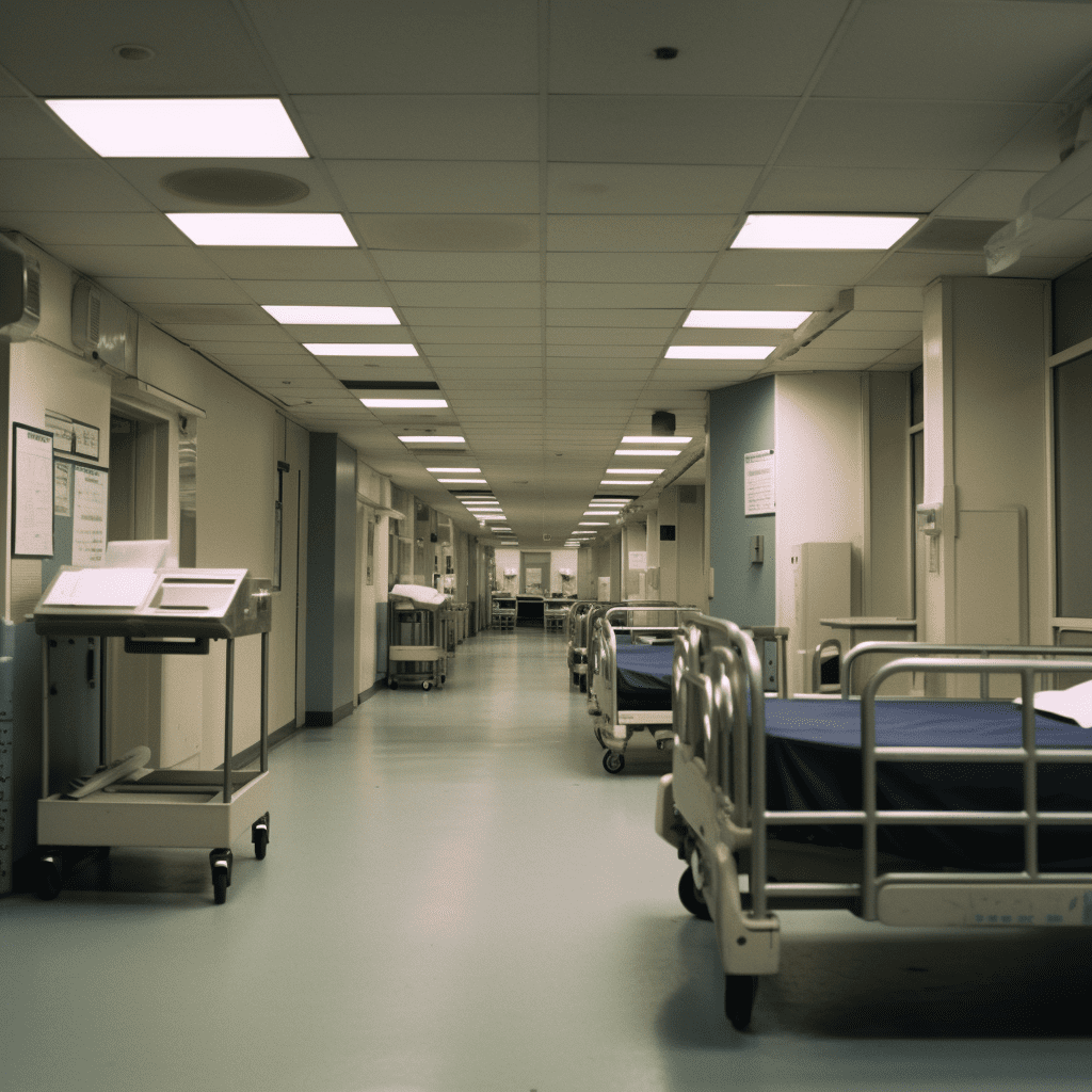An empty hospital emergency room