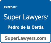Pedro de la Cerda Super Lawyers badge blue and white