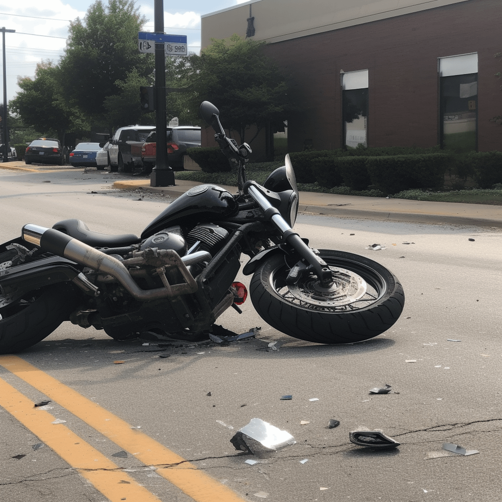 Una motocicleta se estrelló en una carretera urbana