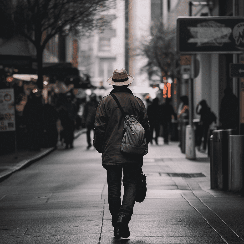 A person walking on the street