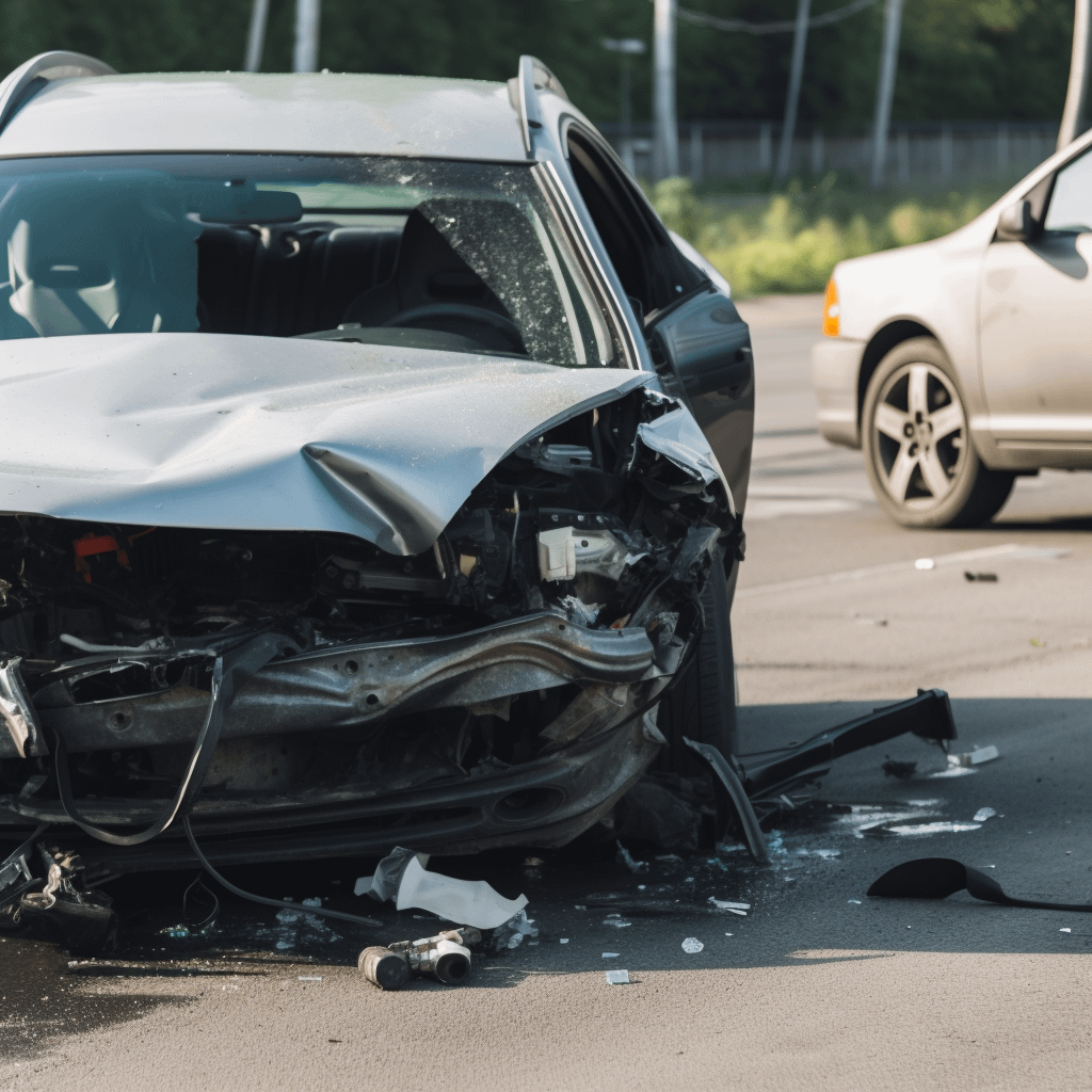 A head-on car wreck